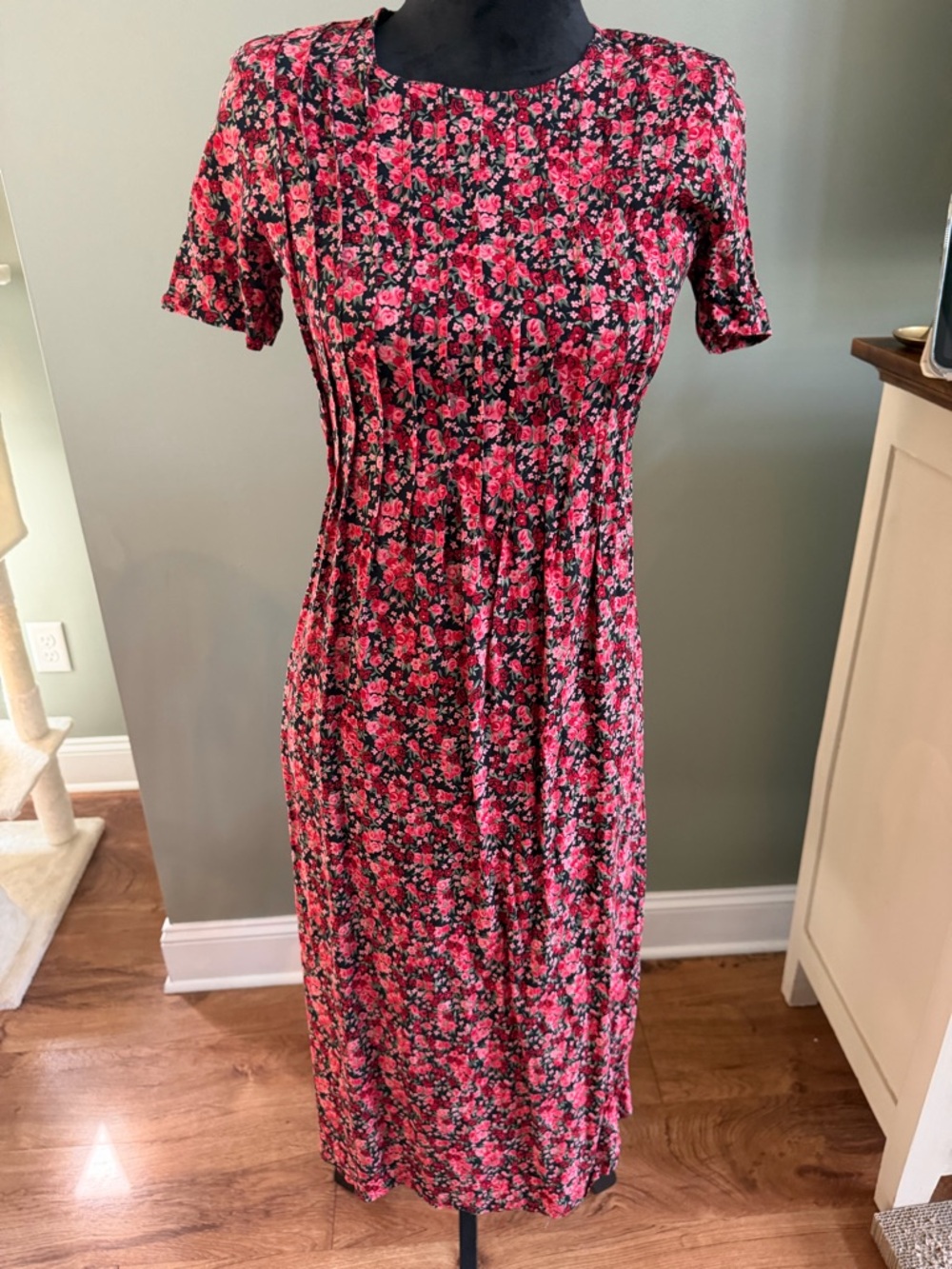 Floral Pink Midi Dress